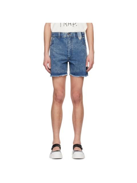EGONLAB Blue Five-Pocket Denim Shorts