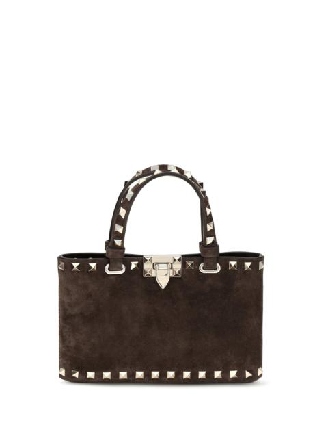 Valentino Valentino Garavani Suede Rockstud Mini Handbag Ebony Brown
