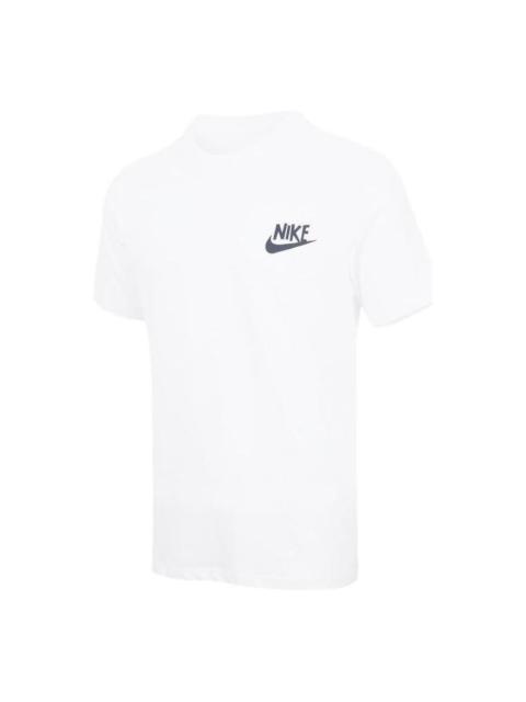 Nike Men's Nike Sportswear Logo Alphabet Printing Round Neck Short Sleeve White T-Shirt DR7810-100