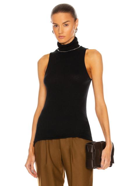 Enza Costa Cashmere Halter Turtleneck Top