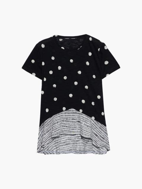 Proenza Schouler Asymmetric printed slub cotton-jersey T-shirt