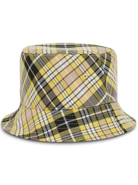 Vintage-Check reversible bucket hat