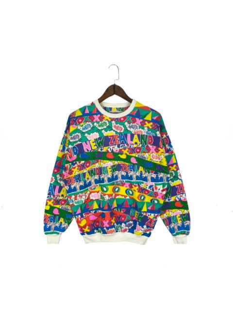 Other Designers Vintage T & Ski New Zealand All Over Printed Sweatshirt