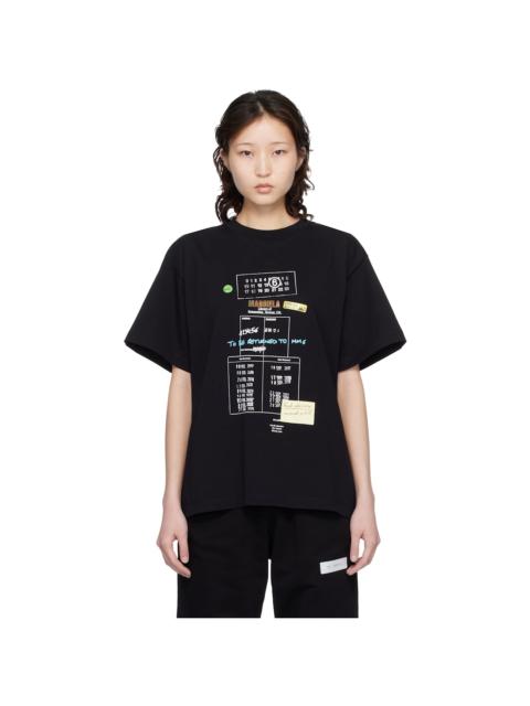 MM6 Maison Margiela Black Library Stamp T-shirt