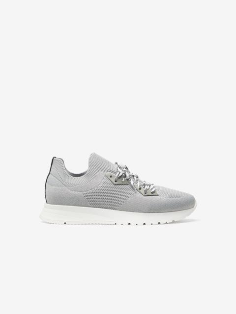 CORNELIANI Light grey knitted running shoes
