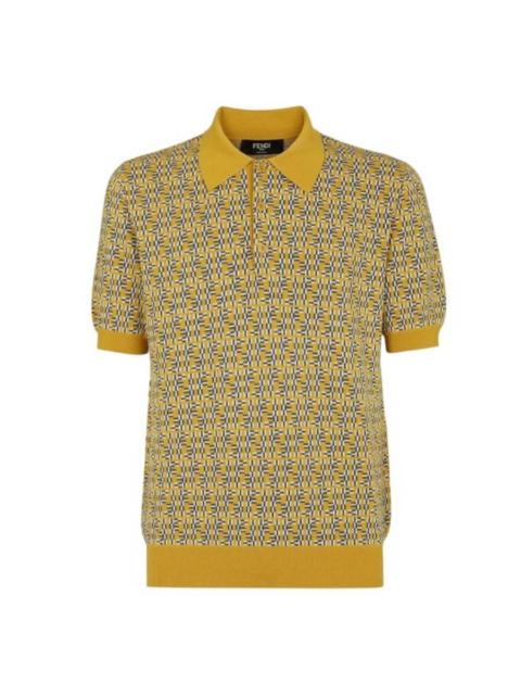 FENDI Fendi FF Labyrinth Intarsia Polo Shirt