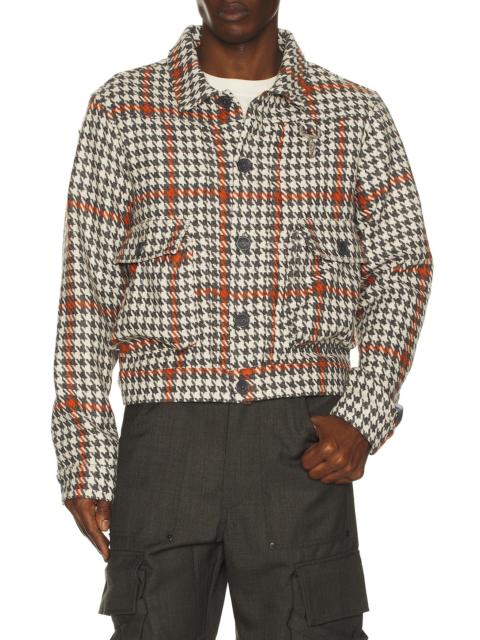 REESE COOPER® Wool Houndstooth Trucker Jacket