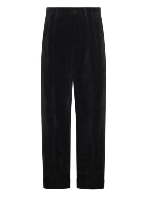 Valentino Valentino Men Washed Velvet Trousers