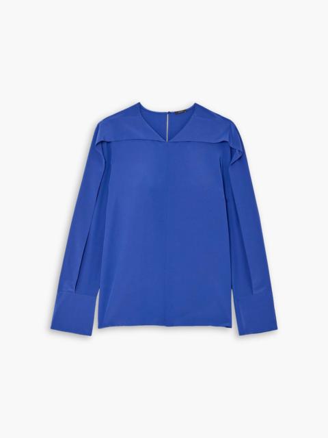 JOSEPH Wigmore cape-effect silk crepe de chine blouse