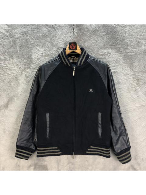 Burberry BURBERRY NOVA CHECK WOOL LEATHER JACKET #6501-69