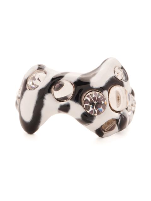 Collina Strada ZEBRA STRIPE BAT RING