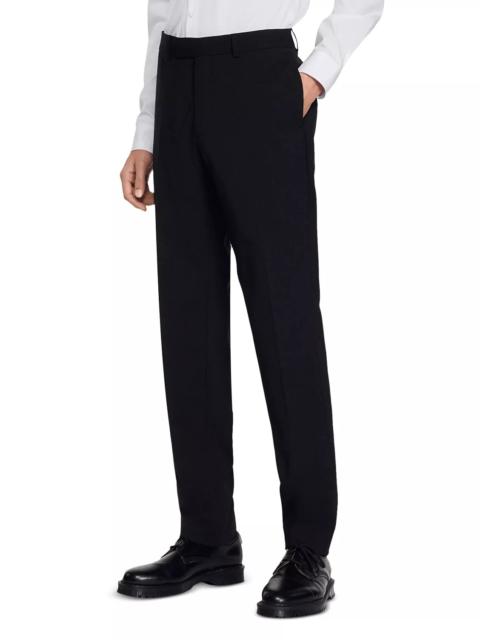 Sandro Solid Slim Fit Suit Pants