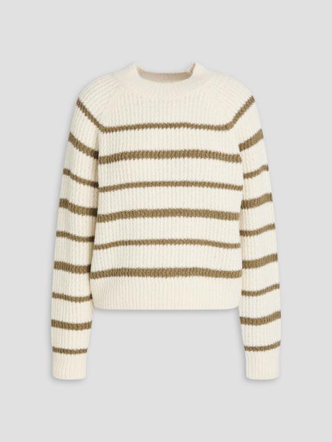 Other Designers Striped ribbed cotton-blend sweater