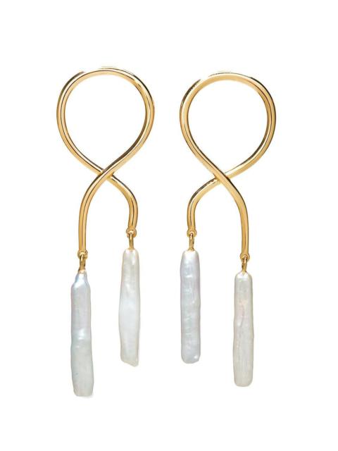LIZZIE FORTUNATO Etiene Pearl Stick Earrings