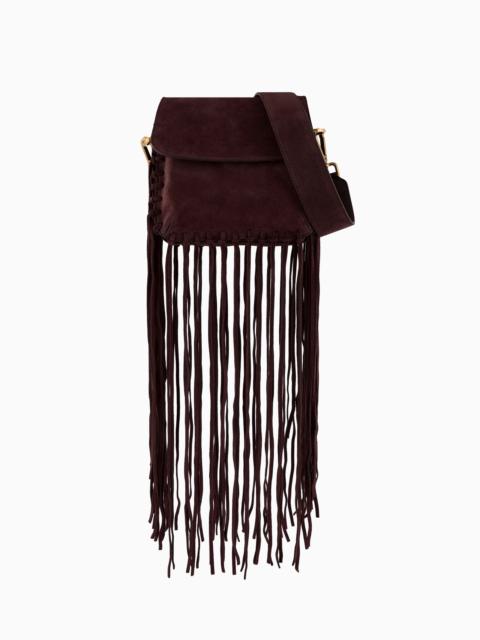 GIORGIO ARMANI La Prima fringed suede bag