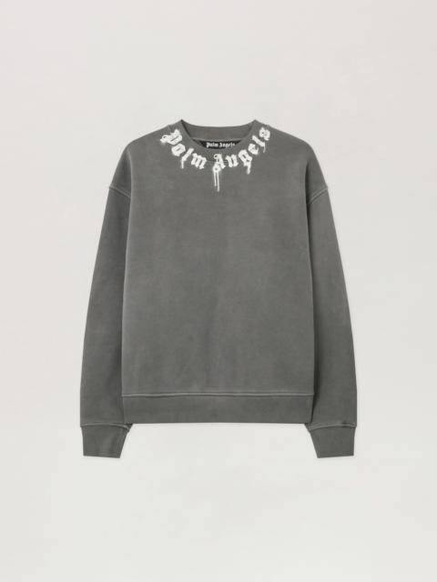 Palm Angels Neck Logo Regular Crewneck Sweatshirt