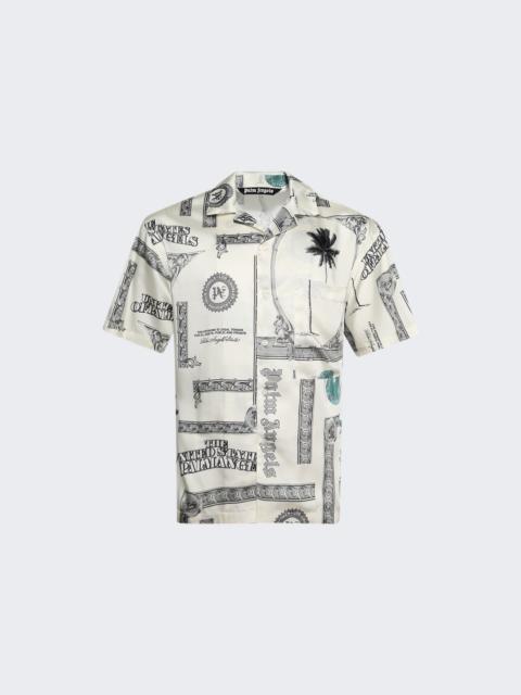 Palm Angels Pa Dollar Bowl Shirt Ivory/black