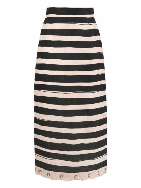 Zimmermann REBELLION STRIPE ROPE SKIRT