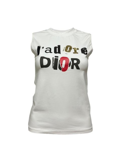 CHRISTIAN DIOR Spring Summer 2003 "J'ADORE DIOR" Vintage Logo Tank Top