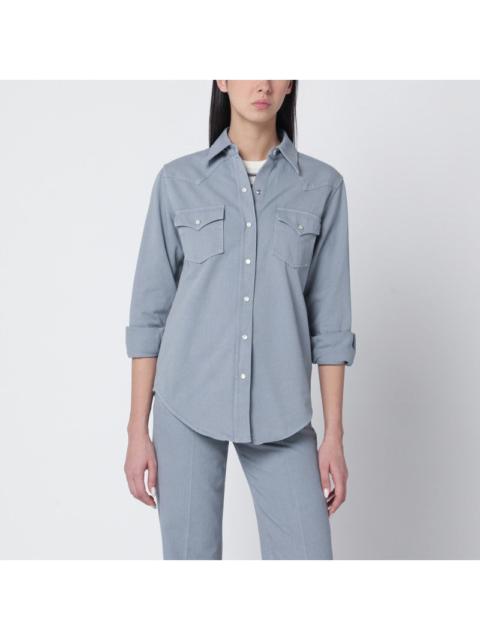 A.P.C. A.P.C. Blue-Grey Cotton Shirt Women