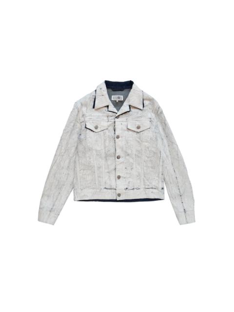 MM6 Maison Margiela MM6 Maison Margiela Painted Trucker Jacket White