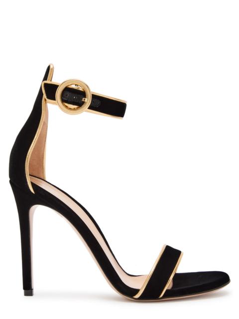 Gianvito Rossi Gianvito Rossi 105 Metallic-trim Velvet Sandals