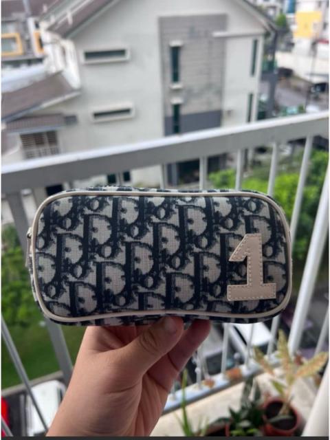 Authentic CHRISTIAN DIOR Trotter Canvas Pouch