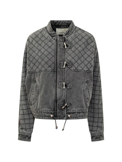 Isabel Marant Ladies Dark Grey Celiany Quilted Denim Jacket