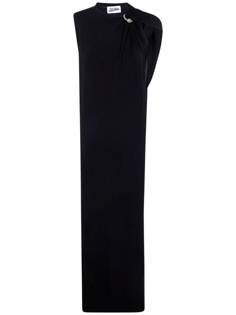 Jean Paul Gaultier Stretch Viscose Double Layer Long Dress With "Gault