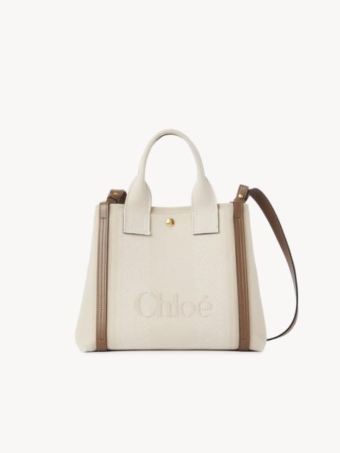 Chloé SMALL CHLOÉ CARRY TOTE BAG IN CANVAS