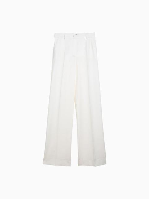 Dolce&Gabbana White Wool Trousers Women