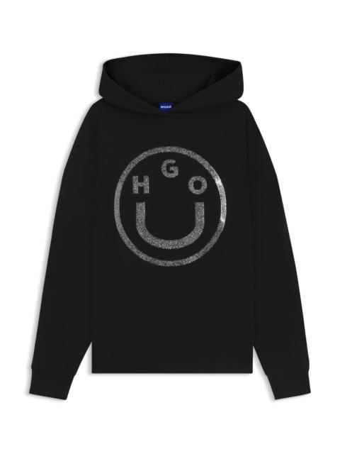 HUGO HAPPY-HUGO HOODIE IN COTTON TERRY