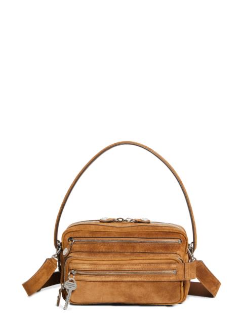 Acne Studios Acne Studios Camero Party Suede Shoulder Bag in Cognac Brown at Nordstrom