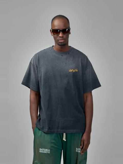 SATOSHI NAKAMOTO Chain Stitch Tee