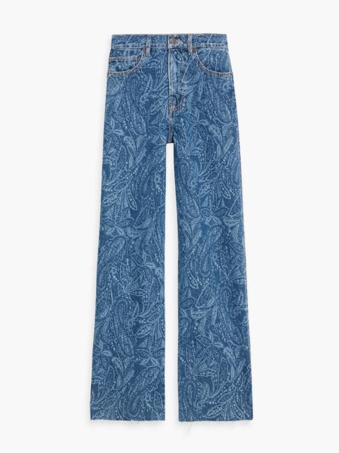 VERONICA BEARD Taylor paisley-print high-rise wide-leg jeans