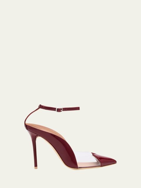 MALONE SOULIERS Malia M-Shaped Pointed Cap Toe Leather Pumps