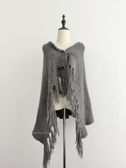 Yohji Yamamoto Yohji Yamamoto Y's Boucle Wool Fringe Shawl