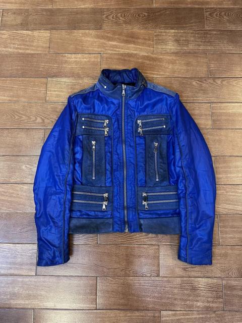Dolce & Gabbana (D&G) AW07 Blue Zippered Leather Jacket