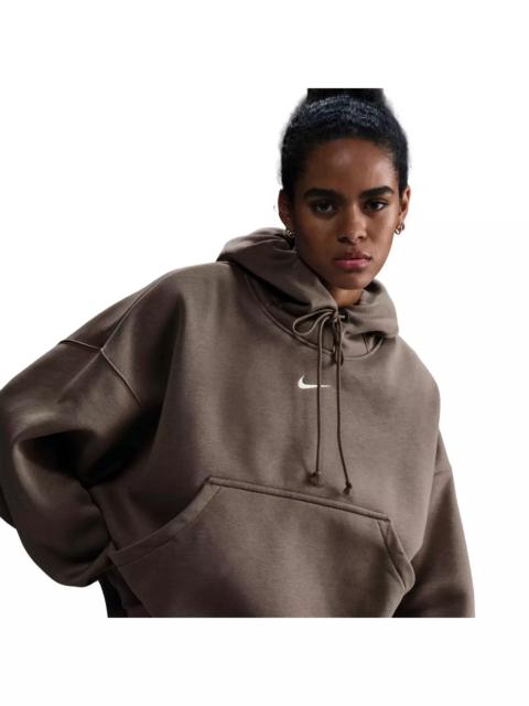 Nike Women's Sportswear Phoenix Fleece Over-Oversized Pullover Hoodie - Brown