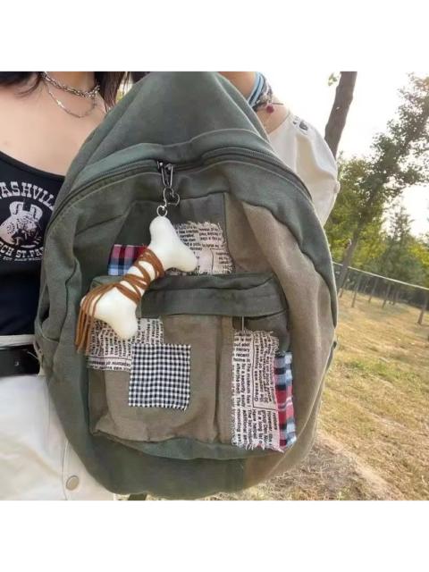Other Designers Japanese Brand - Japan Military Green Patchwork Backpack Bag