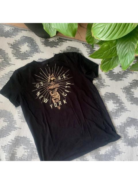 Other Designers American Eagle Outfitters Men's Gold and Black T-shirt