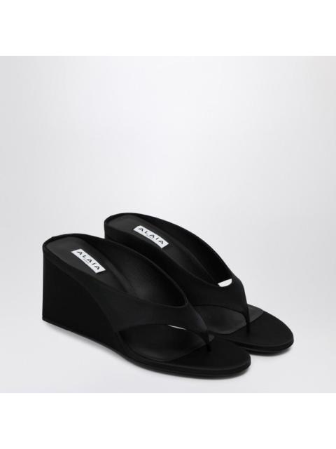 Alaia Black Thong Mule With Wedge Women