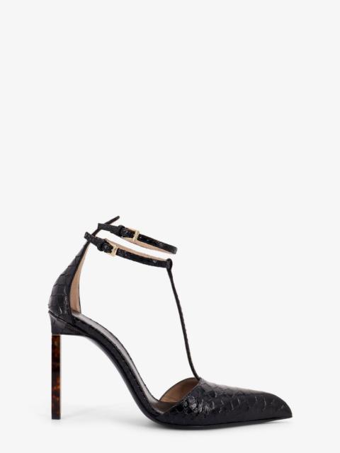 TOM FORD Tom Ford Python-Effect Leather Pumps Black