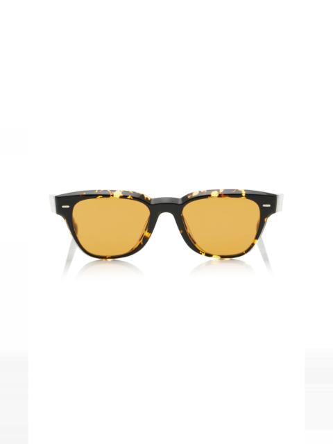 Oliver Peoples Rueny Square-Frame Acetate Sunglasses brown