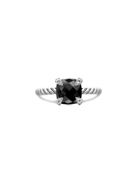 DAVID YURMAN David Yurman Chatelaine® Ring with Semiprecious Stone & Diamonds in Black Onyx at Nordstrom