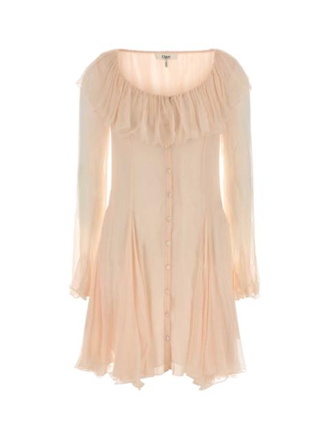 Chloé Chloe Women Pastel Pink Silk Mini Dress