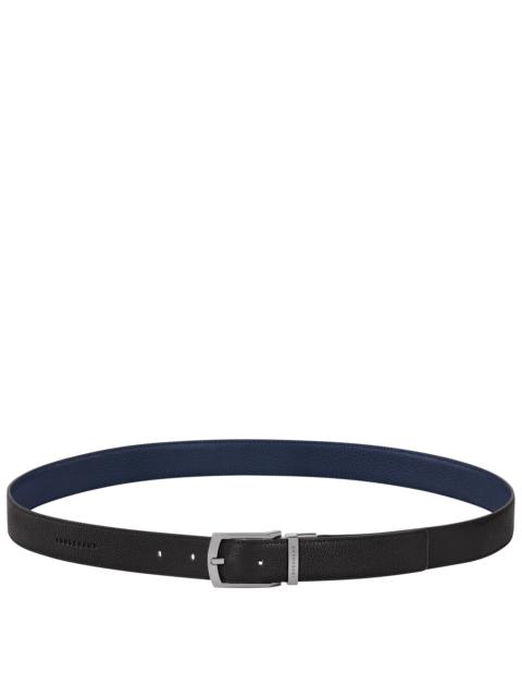Longchamp Le Foulonné Men's belt Black/Navy - Leather