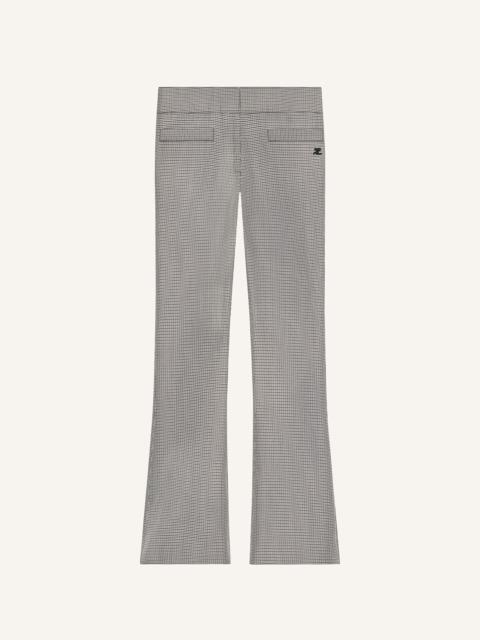 courrèges HERITAGE CROPPED BOOTCUT HOUNDSTOOTH PANTS