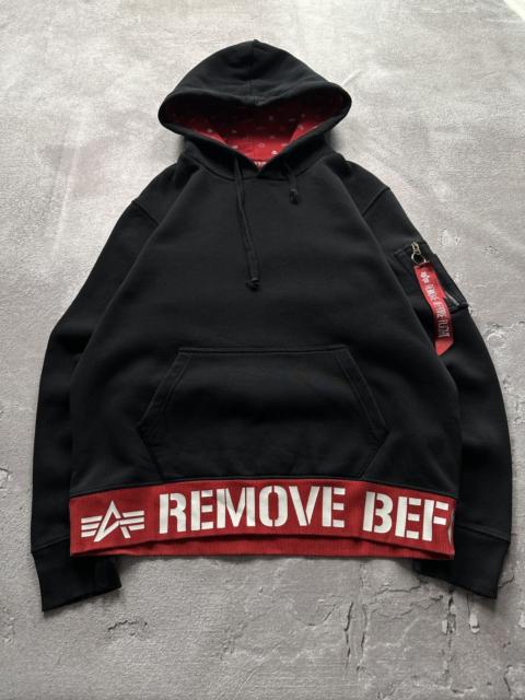 ALPHA INDUSTRIES Vintage Alpha Industries Skinhead Big Logo Hoodie Sweatshirt