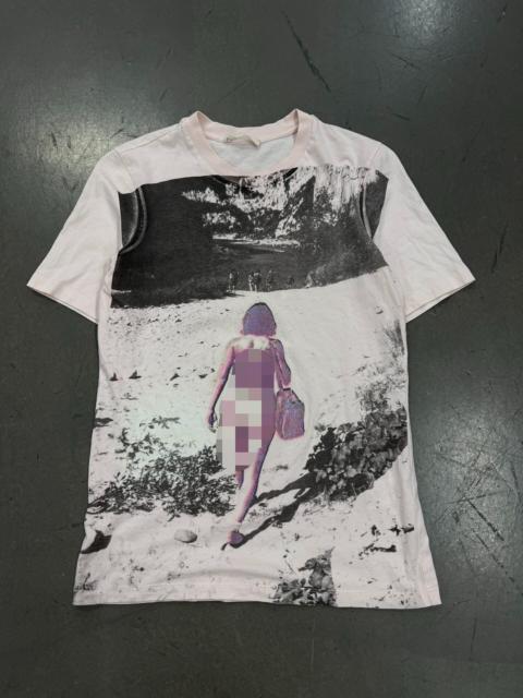 CELINE Celine Pink Artistic Portrait Print Short-Sleeve T-Shirt